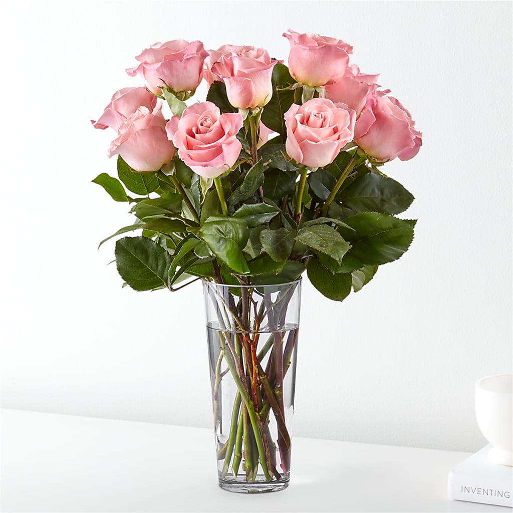 Long Stem Pink Rose Bouquet – Jose Arrangements, Los Angeles CA