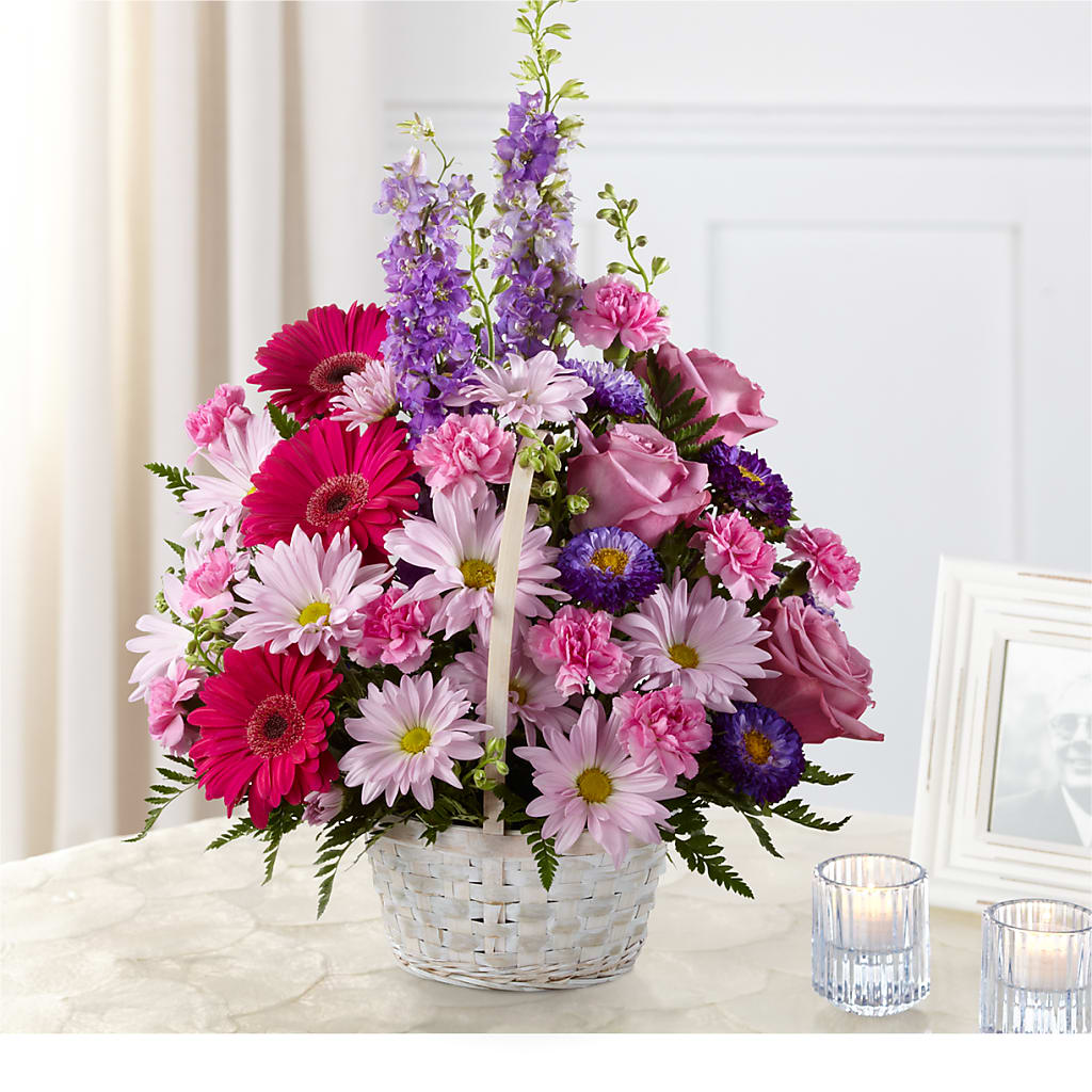Pastel Peace Basket – Jose Arrangements, Los Angeles CA