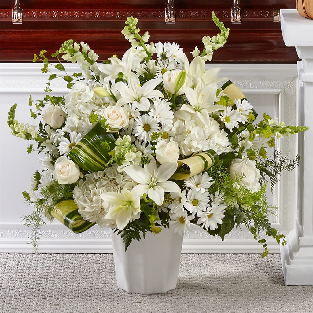 Thoughts of Tranquility Floor Basket – Jose Arrangements, Los Angeles CA