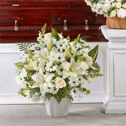Thoughts of Tranquility Floor Basket – Jose Arrangements, Los Angeles CA