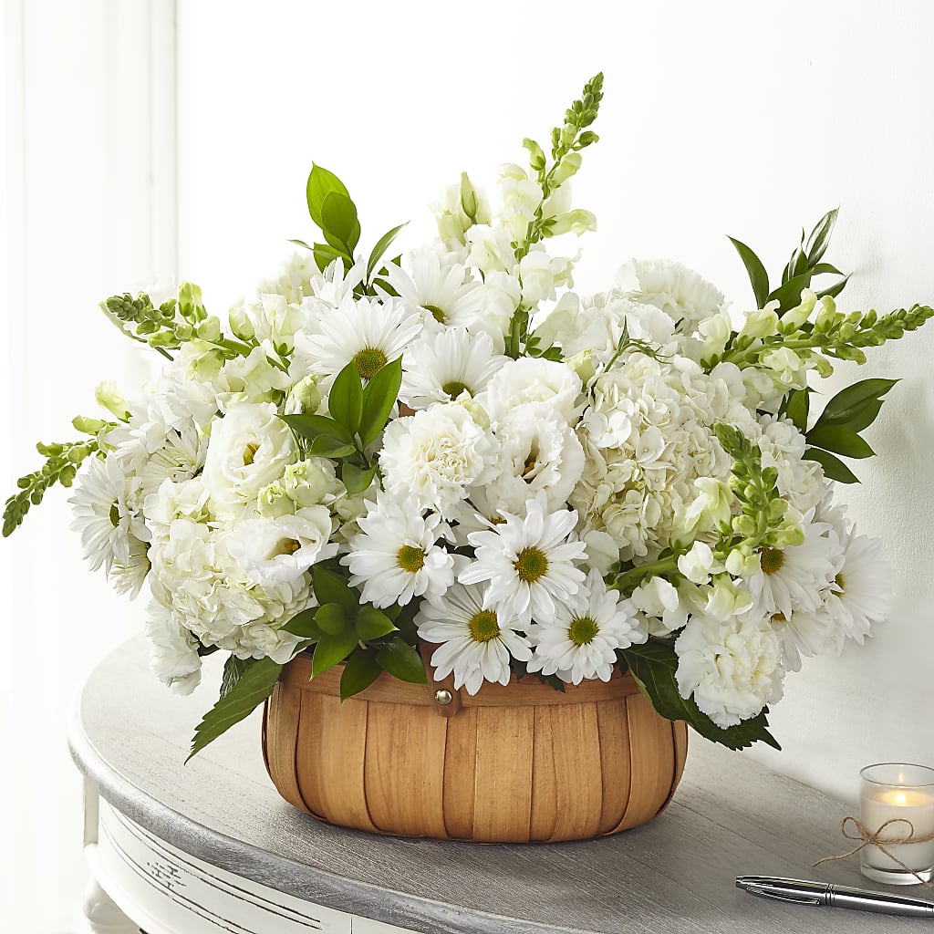 Pure Ivory Basket – Jose Arrangements, Los Angeles CA