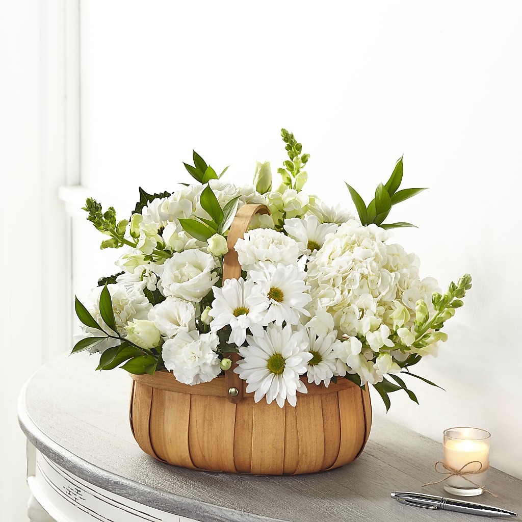 Pure Ivory Basket – Jose Arrangements, Los Angeles CA
