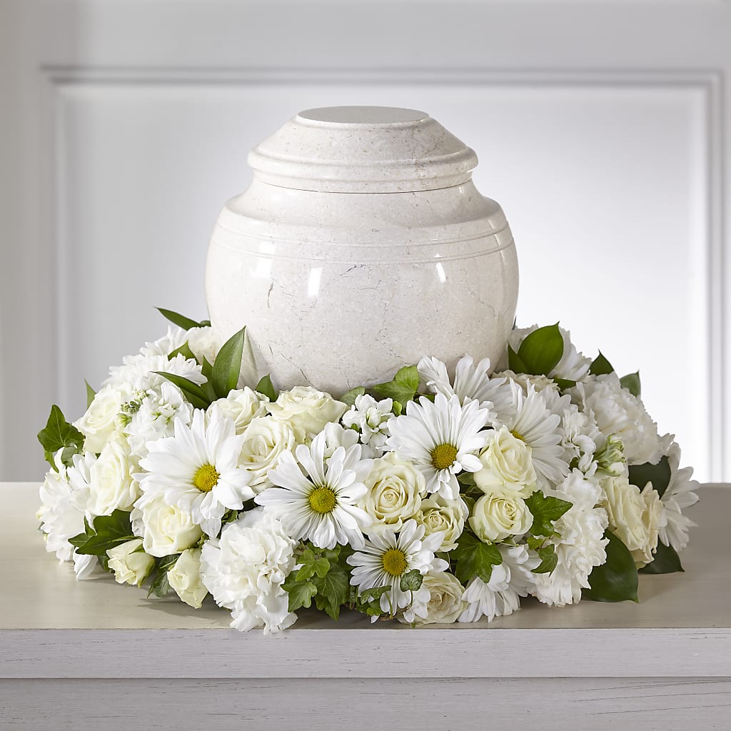 Ivory Gardens Cremation Adornment – Jose Arrangements, Los Angeles CA