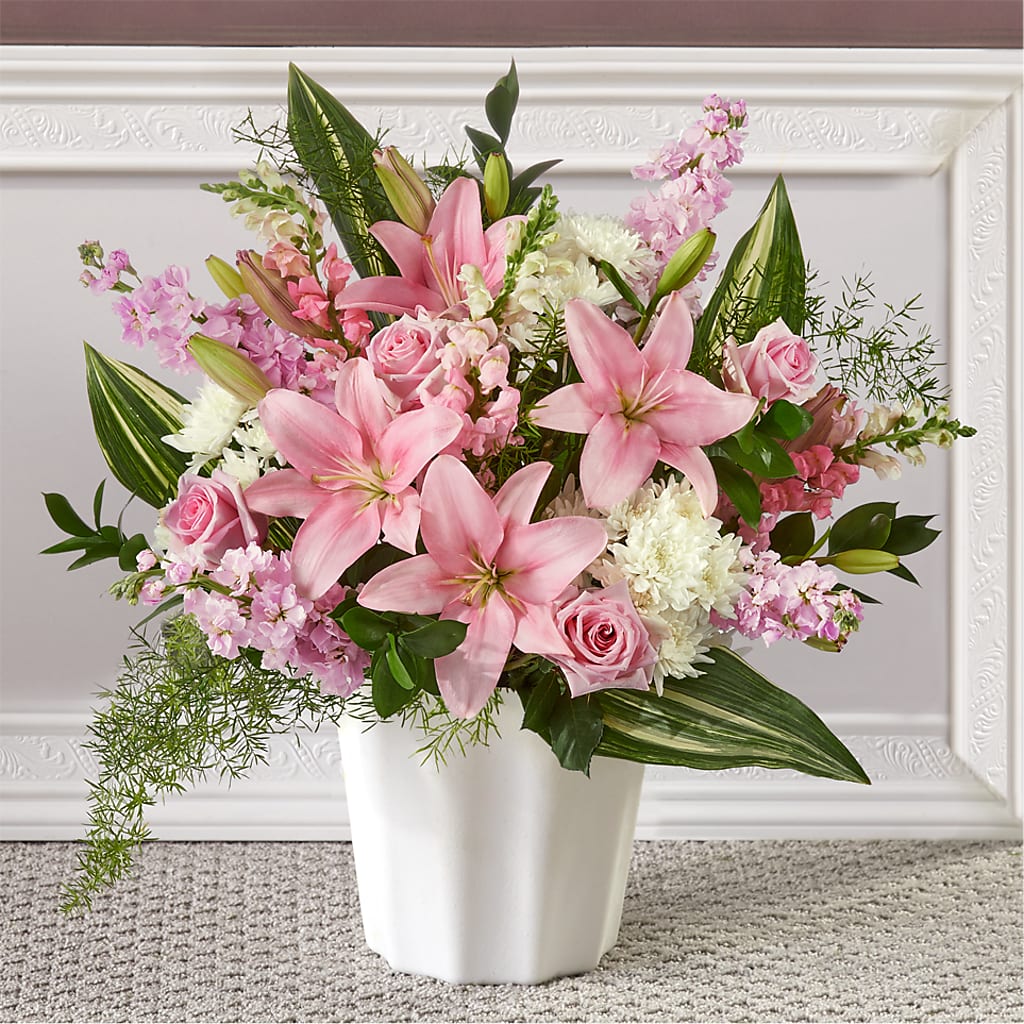 Simply Serene Floor Basket – Jose Arrangements, Los Angeles CA