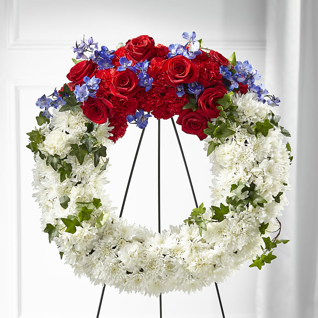 Patriotic Passion Wreath – Jose Arrangements, Los Angeles CA