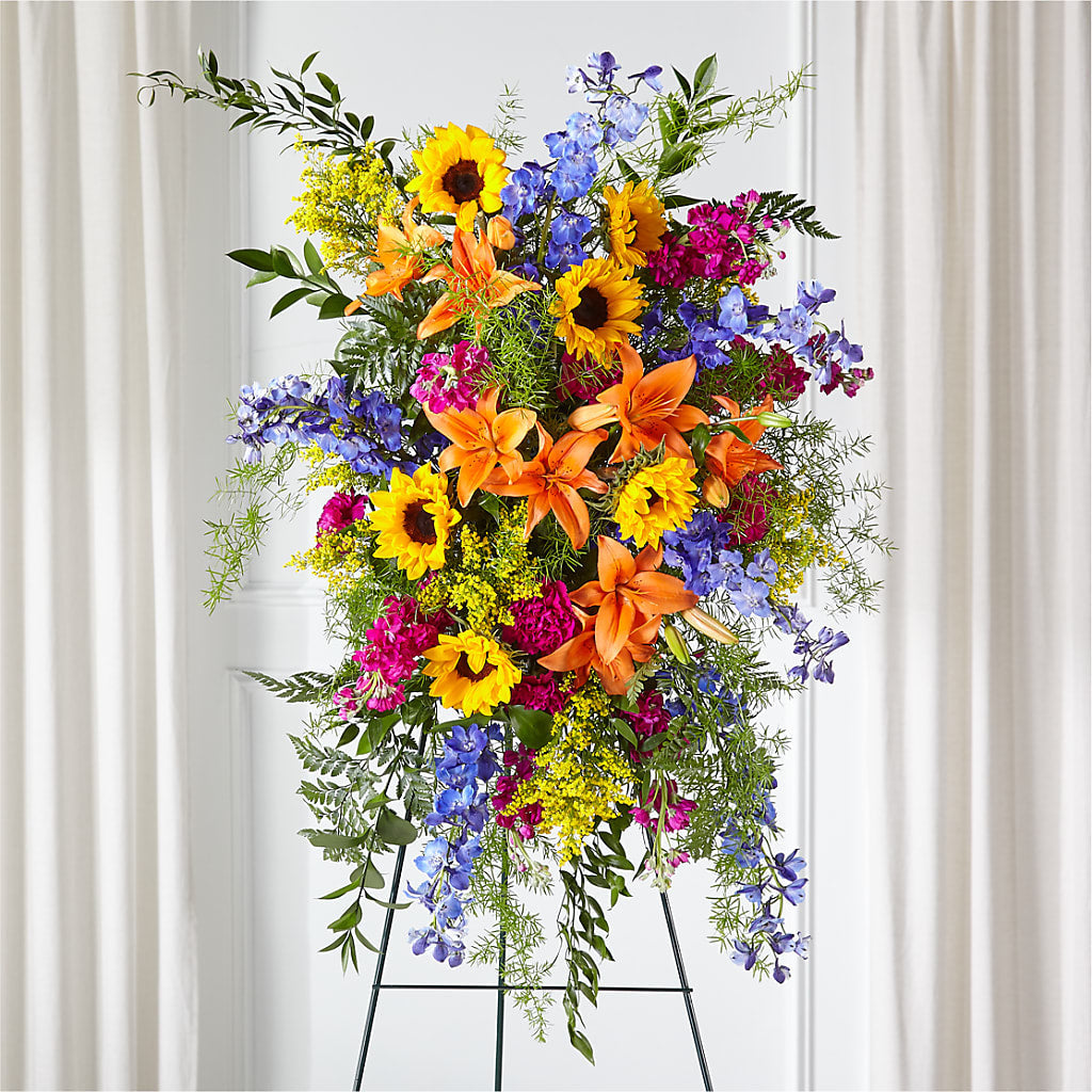 Sunlit Memories Standing Spray (Standard) – Jose Arrangements, Los Angeles CA