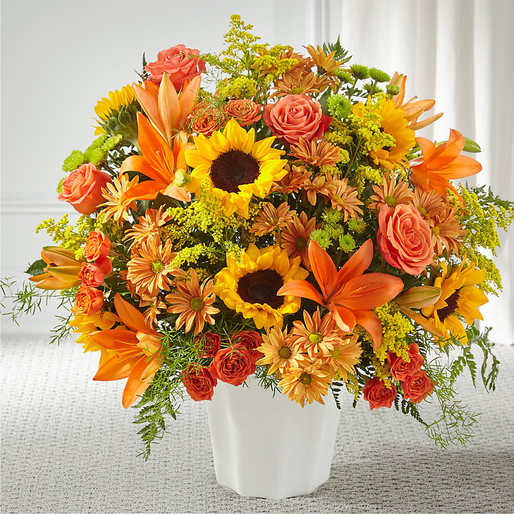 Harvest Thoughts Floor Basket – Jose Arrangements, Los Angeles CA