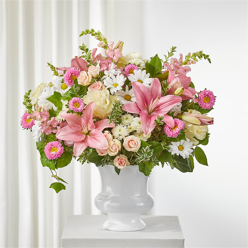 Empathetic Blooms Urn Arrangement – Jose Arrangements, Los Angeles CA