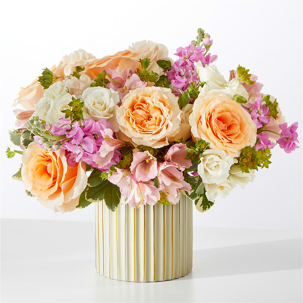 Paradise Bouquet with Ivory Vase – Jose Arrangements, Los Angeles CA
