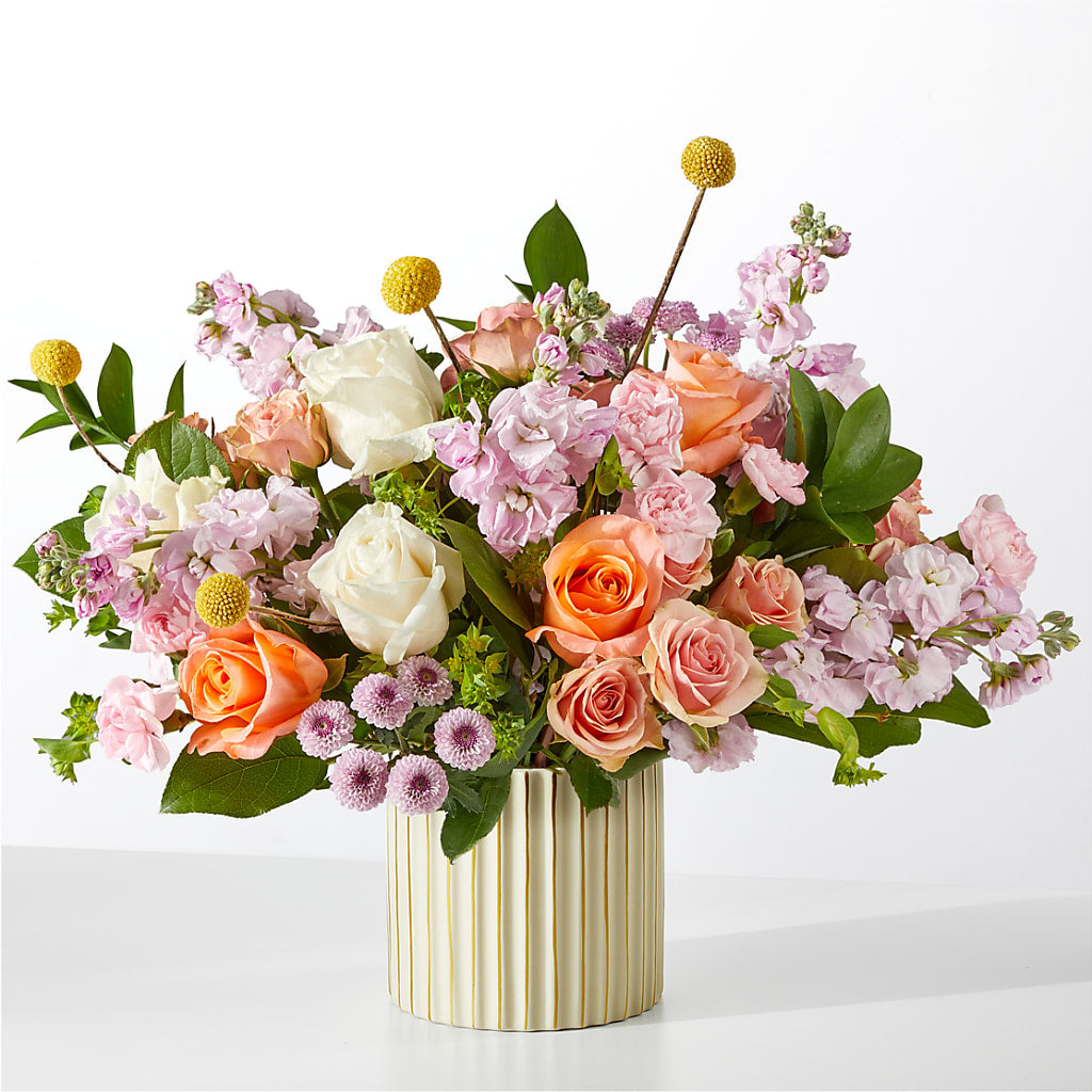 French Market Bouquet with Ivory Vase – Jose Arrangements, Los Angeles CA