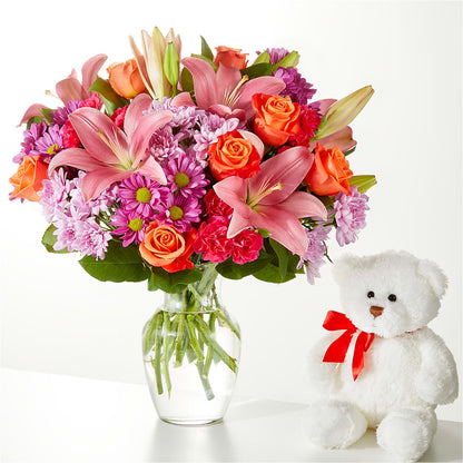 One and Only Bouquet and Bear Bundle –  Jose Arrangements, Los Angeles CA
