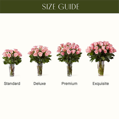 Long Stem Pink Rose Bouquet –  Jose Arrangements, Los Angeles CA
