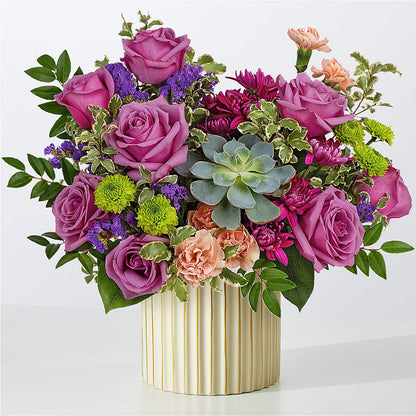 You’re a Gem Bouquet with Ivory Vase
