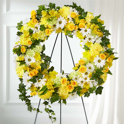 Golden Remembrance Wreath –  Jose Arrangements, Los Angeles CA