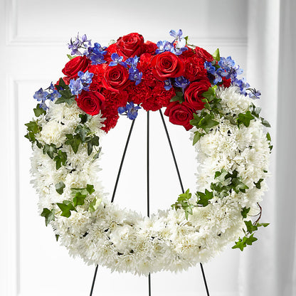 Patriotic Passion Wreath –  Jose Arrangements, Los Angeles CA