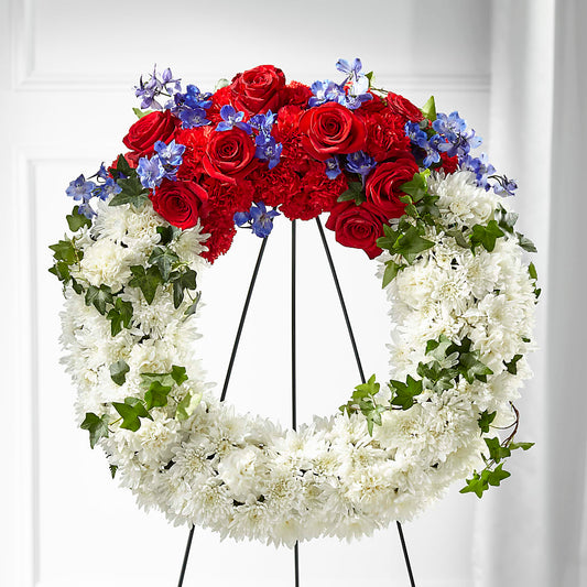 Patriotic Passion Wreath –  Jose Arrangements, Los Angeles CA