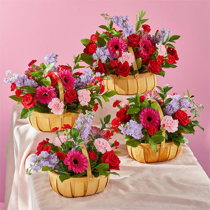 Pink Picnic Basket –  Jose Arrangements, Los Angeles CA