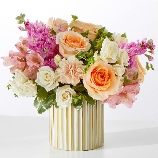 Paradise Bouquet with Ivory Vase –  Jose Arrangements, Los Angeles CA