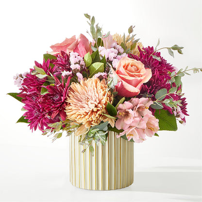 Berry Cobbler Bouquet with Ivory Vase –  Jose Arrangements, Los Angeles CA