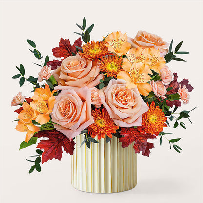 Spiced Latte Bouquet with Ivory Vase –  Jose Arrangements, Los Angeles CA