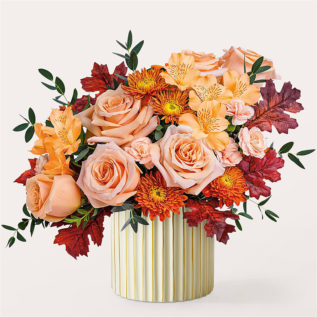 Spiced Latte Bouquet with Ivory Vase –  Jose Arrangements, Los Angeles CA