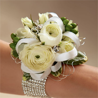 White Wedding Corsage –  Jose Arrangements, Los Angeles CA